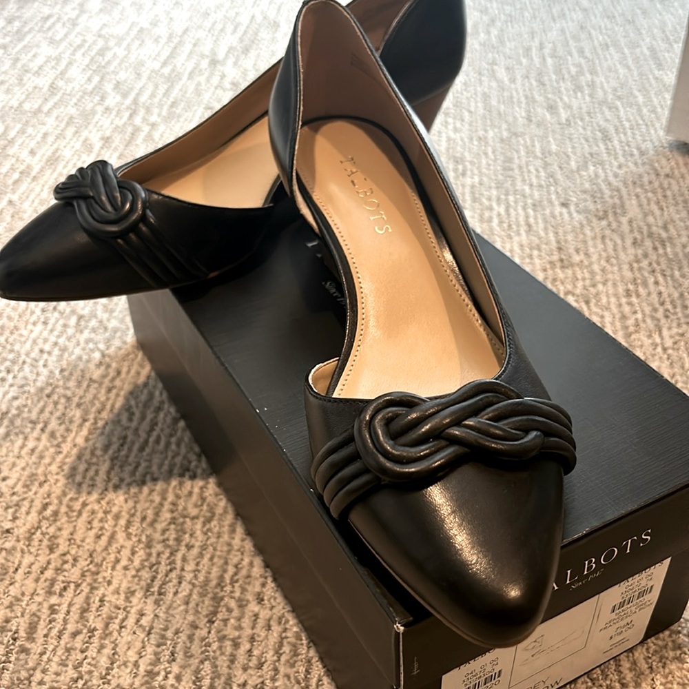 Talbots Dorsay wedge, Black, like new, size 7.5